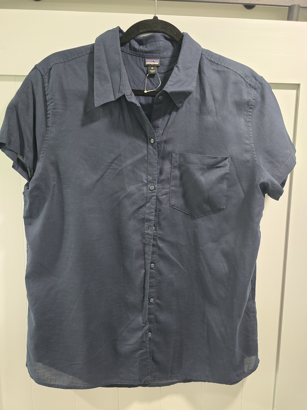 Patagonia Women’s Short-Sleeve Button-Down Shirt - Navy Blue